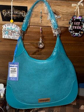 Wrangler Teal Shoulder Hobo Bag NEW 2 strap options - crossbody or shoulder